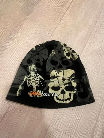 mazume 해골 스컬 디자인 니트 모자