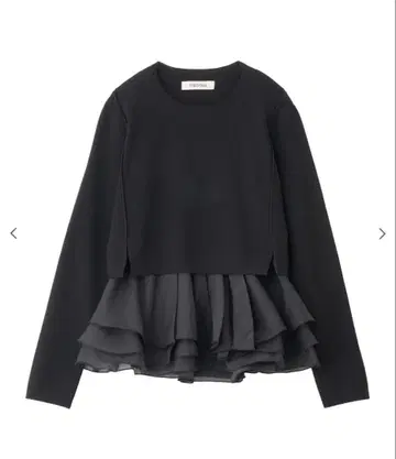 코코딜 페플럼 블라우스 레이어드 니트