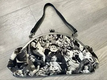 Jean Paul Gaultier 클러치백 흑백 프린트