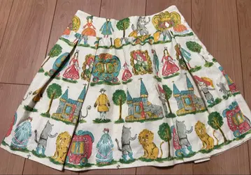 JaneMarple 제인 마플 장화 신은 고양이 패턴 스커트