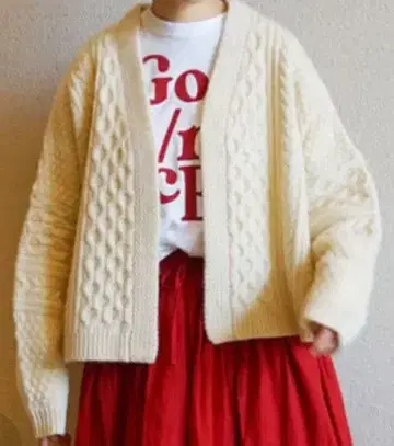 저널 스탠다드 럭스 아란 니트 가디건