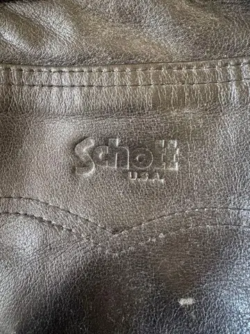 Schott 샷 가죽 팬츠 블랙 사이즈 28 천연 가죽 바이커