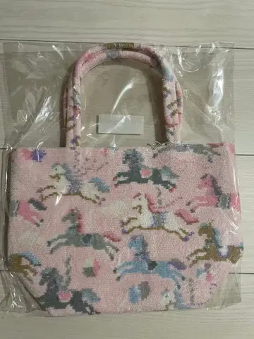 LOVERARY 말 패턴 토트백 핑크 라브러리모쿠바