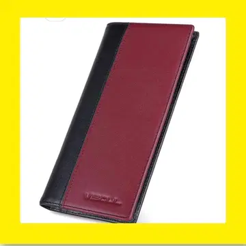 장지갑 지폐 수납 천연 가죽 지퍼 포켓 이단 접이식 남성용 안티스키밍