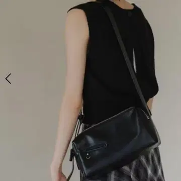 로리즈팜 더블 지퍼 숄더백 블랙