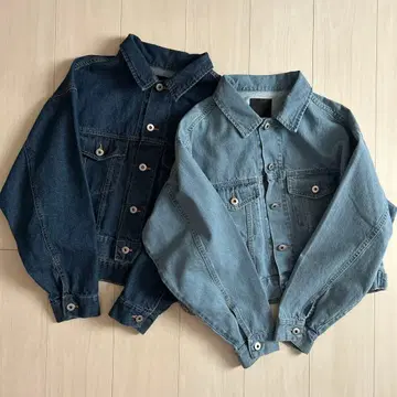 미사용 새상품 스튜디오 클립 숏 기장 데님 자켓 2벌 세트