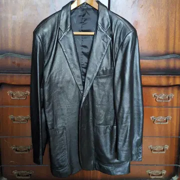 renoma 블랙 가죽 싱글 라이더