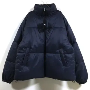 새상품 파이버 다운 빅 충전솜 버블 자켓 남성용 네이비 M