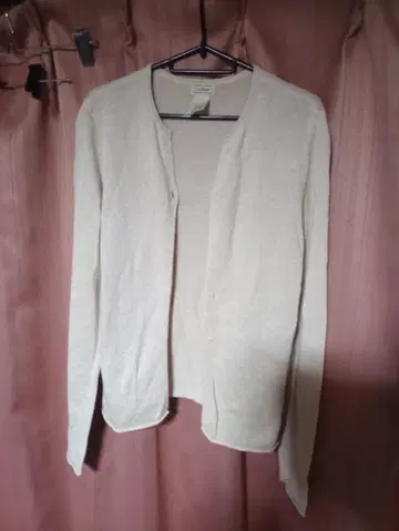 L.L.Bean 버튼 달린 헴프 코튼 가디건 베이지