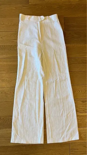 화이트 벨보텀 플레어 린넨 vintage