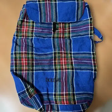 holiday 체크 무늬 냅색 백팩