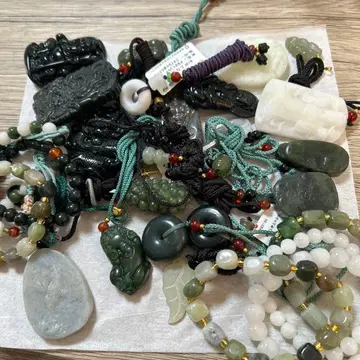 화전옥 목걸이 펜던트 팔찌 세트 30점