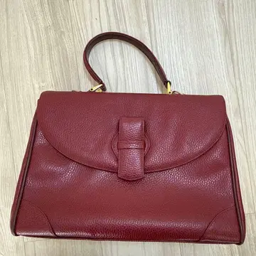버건디 가죽 핸드백 이탈리아제