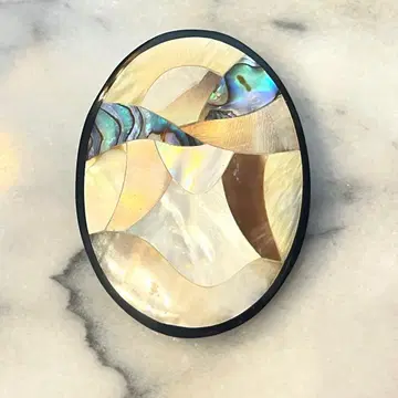 새상품급 천연 Shell 여성 빅 브로치