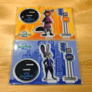 Happy 복권 [ 주토피아2 ] G상 아크릴 스탠드 프롭스 2개 세트