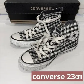 컨버스 올스타 하이컷 스니커즈 네이비 체크