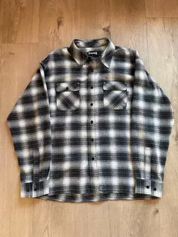 SUPPLIER FAUX LEATHER PATCH CHECK SHIRT