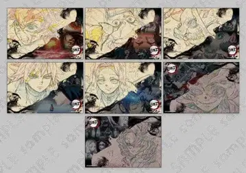 귀멸의 칼날 특별 편집판 방송 기념 과거 런치 매트 패턴 엽서 세트