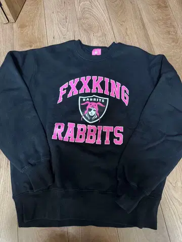 FR2 매실 블랙 핑크 프린트 맨투맨 M 에프알2