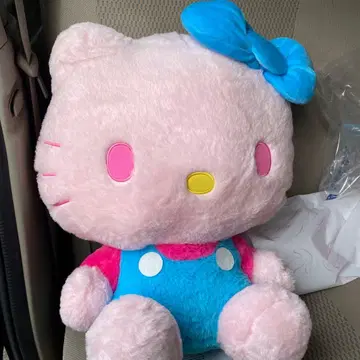 택 포함 미사용 새상품! 헬로키티 핑크와 하늘색 인형 GJ