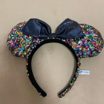 컬러풀 스팽글 미키 귀 머리띠