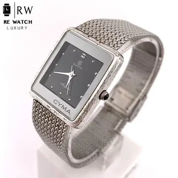 7-1125 CYMA 실버 메쉬 밴딩 16-321 손목시계