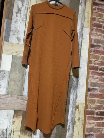 NOMA t.d. 브라운 리브 롱 원피스