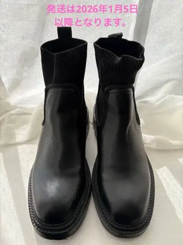 ZARA 사이드 고어 부츠 가죽