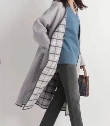 안데뮤 리버서블 노카라 코트