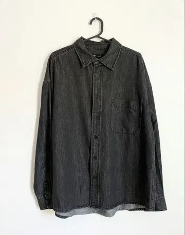 SPAO 블랙 데님 셔츠