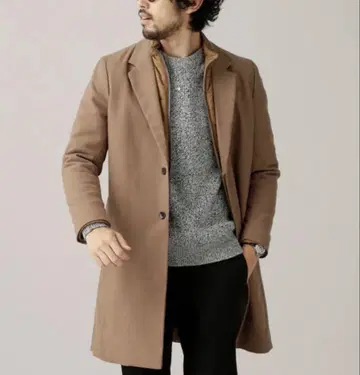 카멜 체스터 코트 M 2way 3way