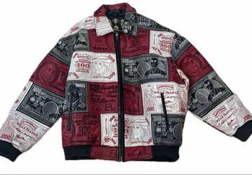 AL WISSAM MONEY 패치워크 레더 재킷