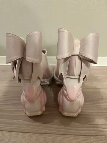 swankiss 토끼 힐 핑크 리본 하트 버클 새상품 M