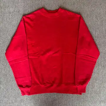 [ L ] 헤인즈 맨투맨 무지 빨간색 레드 90년대 USA제