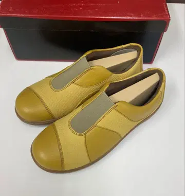 아킬레스 솔보 (22cm) 일본제 머스타드 슬립온 천연 가죽