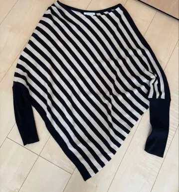 SCOT CLUB 변형 실루엣 니트 풀오버 9호 돌먼 보트넥