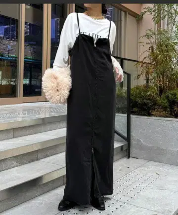 두두 리오셀 데님 점프 스커트 블랙 계열 기타 2 사이즈 38