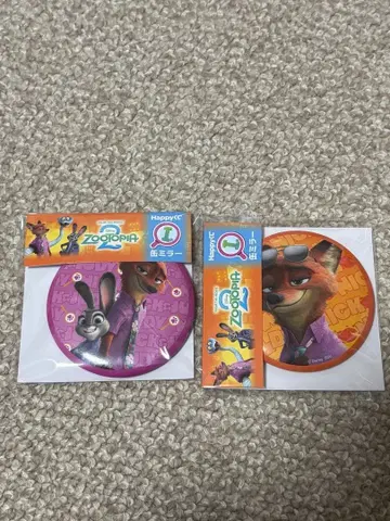 주토피아 제일복권 캔 거울 2개 세트