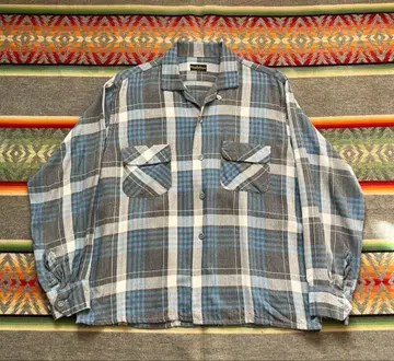 60s 허드슨 베이 레이온 셔츠 50s 옴브레