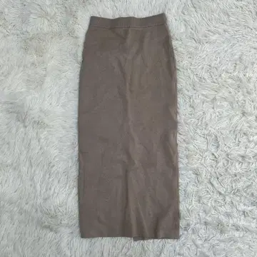 GYDA 제이다 니트 슬릿 타이트 스커트 전체 밴딩 베이지