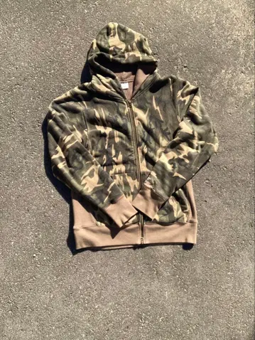 Champion reverse weave 지퍼 후드티 카모 패턴