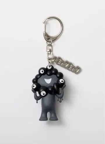 EXPO2025 검은 미야쿠미야쿠 입체 PVC 키링 플레이트 부착 블랙