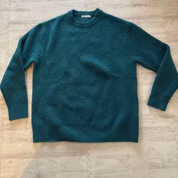 ZARA 다크 틸 크루넥 스웨터