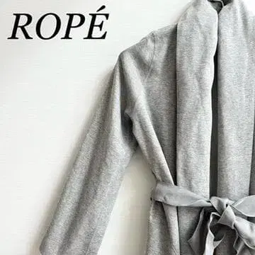 ROPE 로페 여성용 얇은 소재 리본 롱 기장 가운 코트