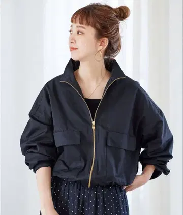 B.C STOCK 베이크루즈 크롭 기장 블루종 네이비