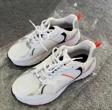 H&M 여성용 스니커즈 38, 24cm 화이트 메쉬 스니커즈