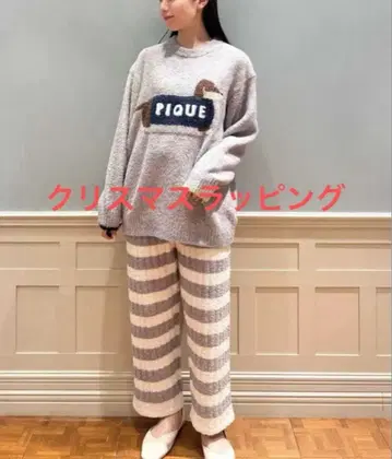 베비모코 닥스훈트 자카드 풀오버 & 롱 팬츠 SET