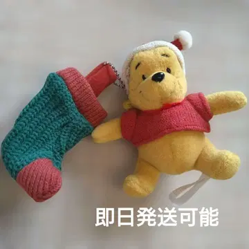 디즈니 리조트 산타 모자 곰돌이 푸 인형 배지