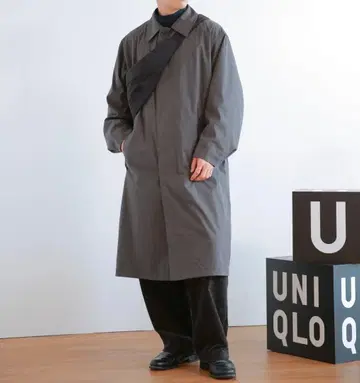 [미사용 새상품] UNIQLO U 스텐카라 코트 그레이 남성용
