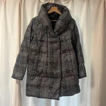 COMME CA ISM 코무사 다운 코트 11호 글렌체크 아우터